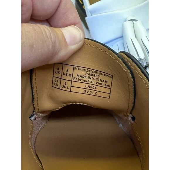 Dr. Martens Ramsey Smooth Leather Creepers Black Shoes - Women's Sz 6 - NWOB - Picture 11 of 13